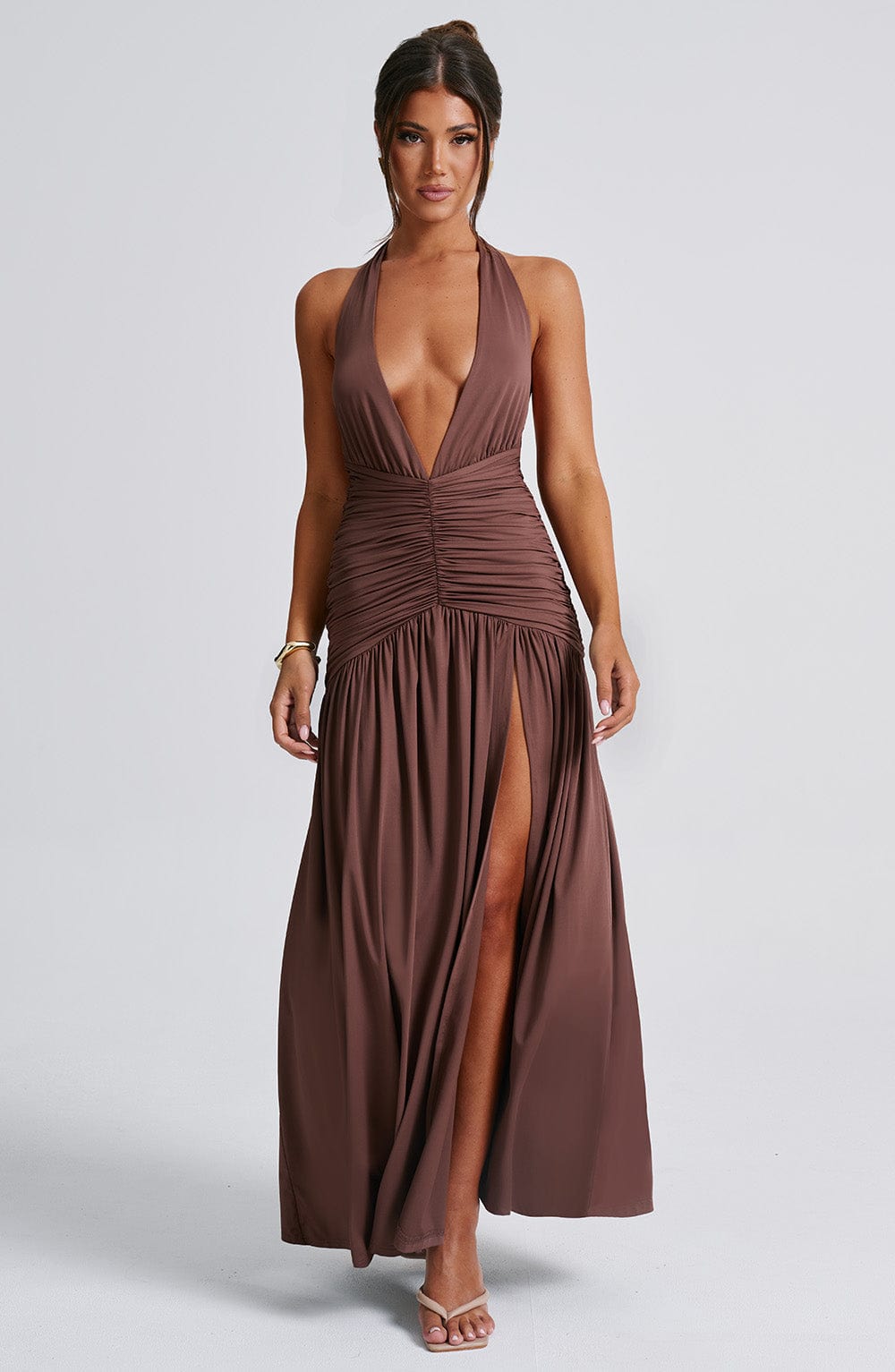 DIYA SPLIT NECK DRESS