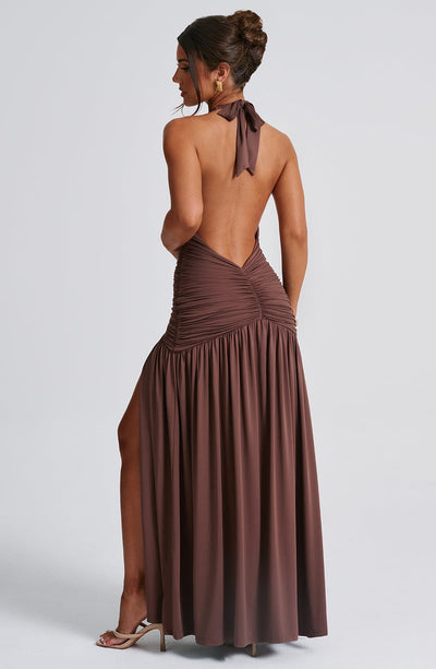 DIYA SPLIT NECK DRESS