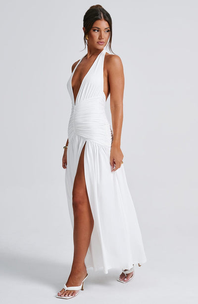 DIYA SPLIT NECK DRESS