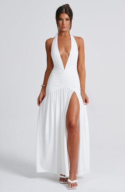 DIYA SPLIT NECK DRESS