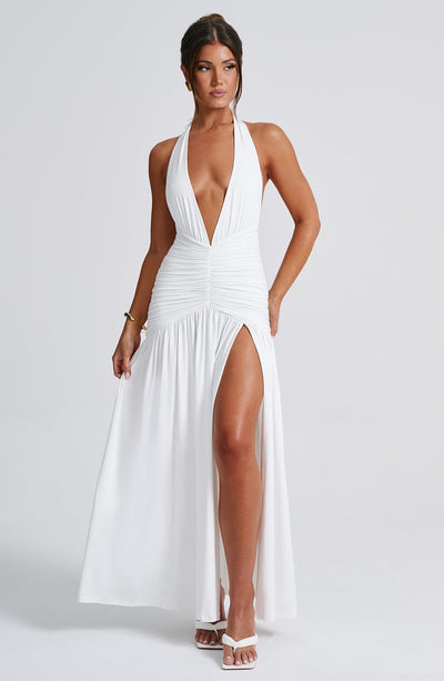 DIYA SPLIT NECK DRESS